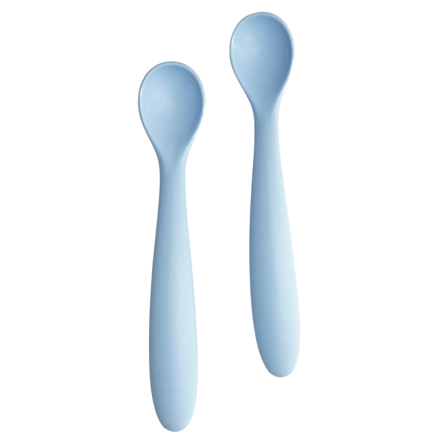 Barnskedar i silikon, 2-pack – blå