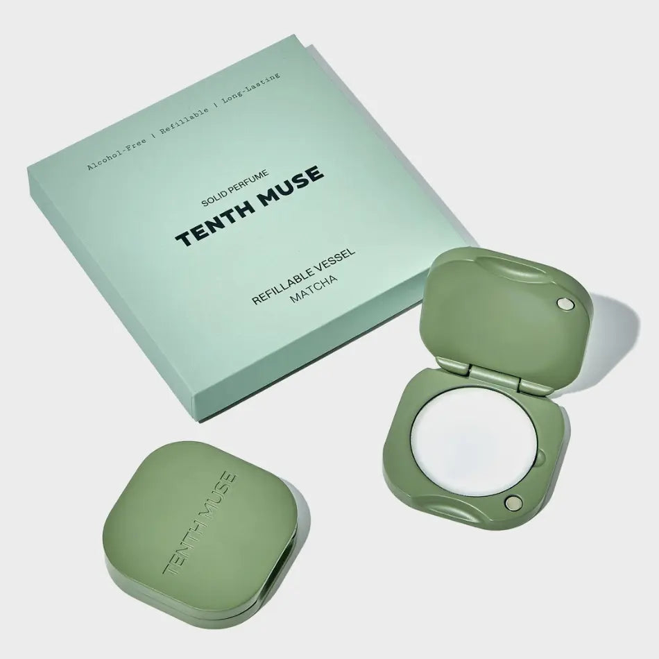 Solid parfym med etui – Matcha (grön)