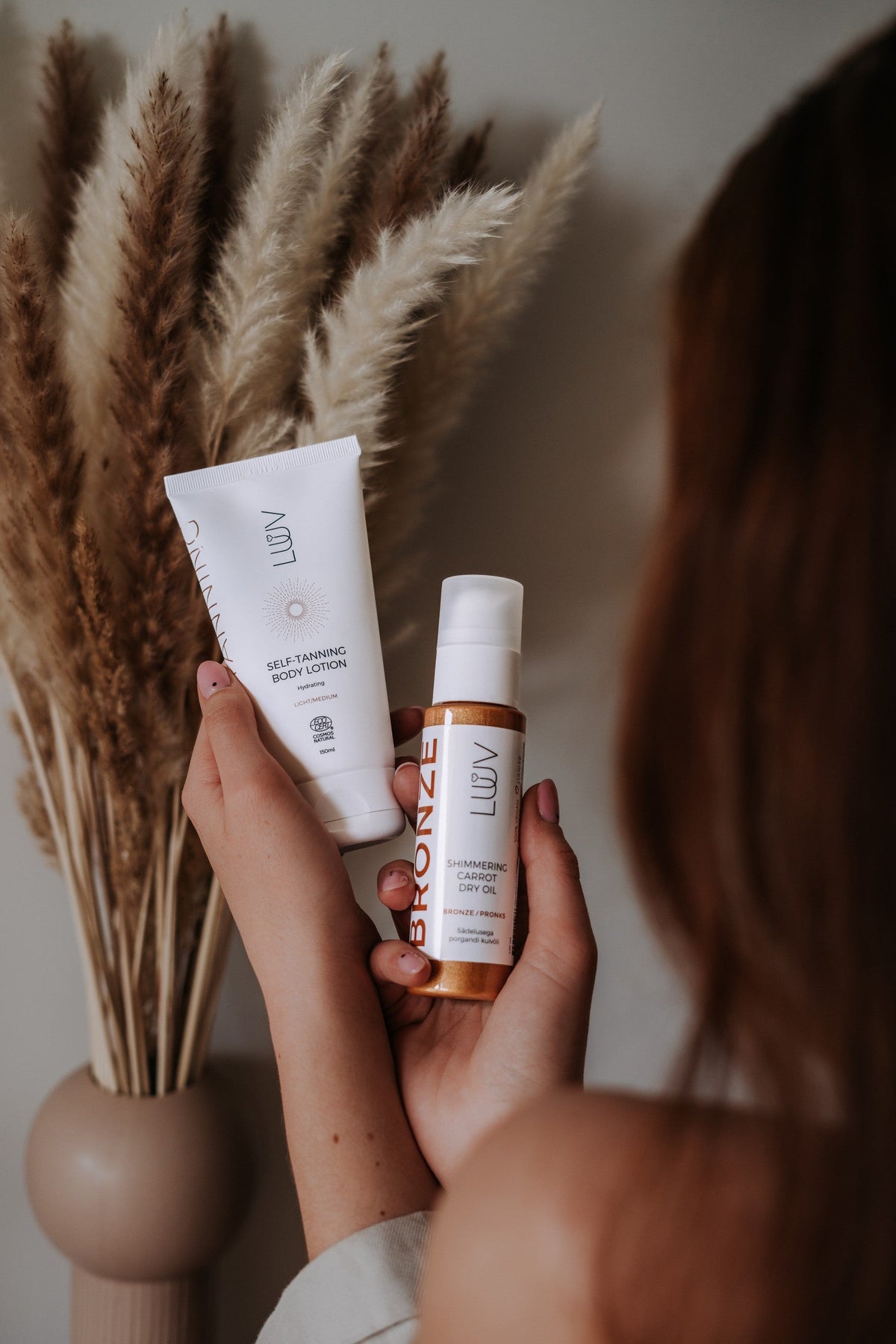 Skimrande torrolja med aloe vera – Bronze