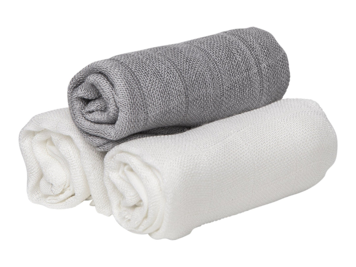 Muslindukar i bambu, 3-pack