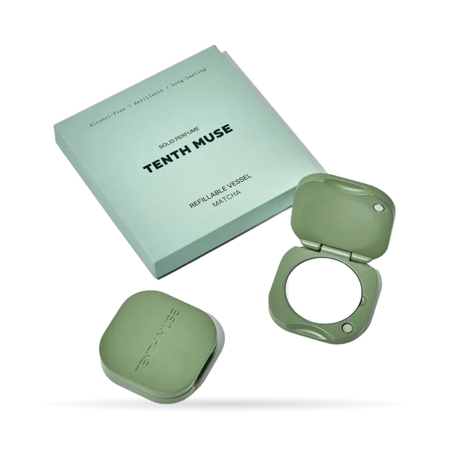 Solid parfym med etui i grönt, Matcha